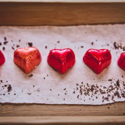 Love heart chocolates