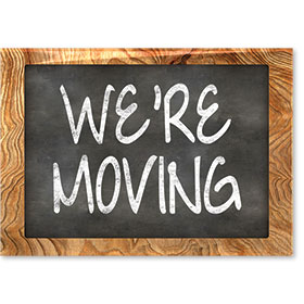 We're Moving Sign