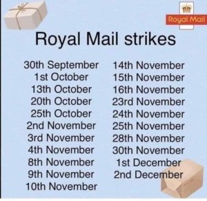 Royal Mail Strike Dates