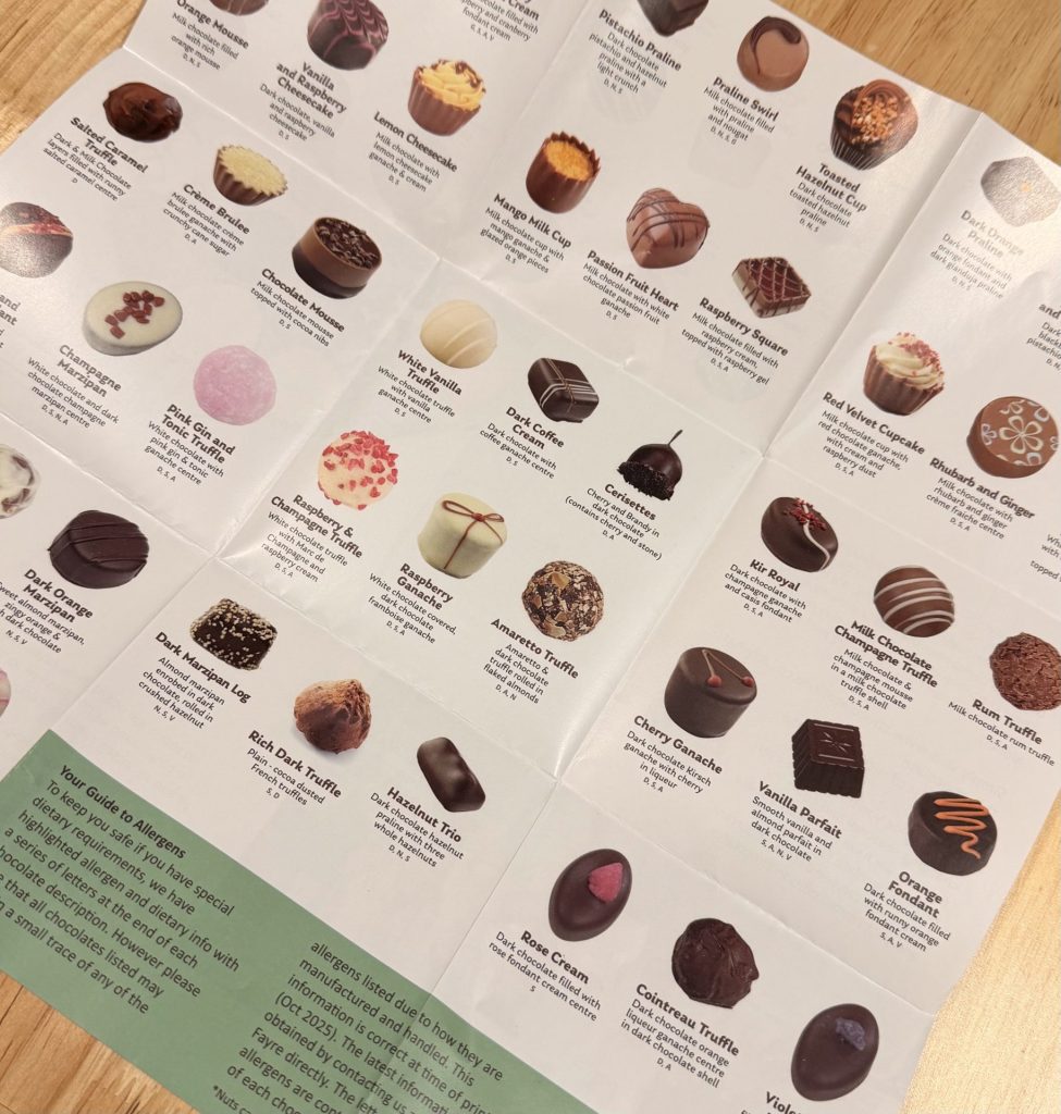 2026 Chocolate Menu Map Open